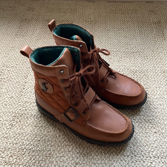 Polo Ralph Lauren Other - Polo Ralph Lauren Boots Leon Lace Up Buckle Big Boys 4
